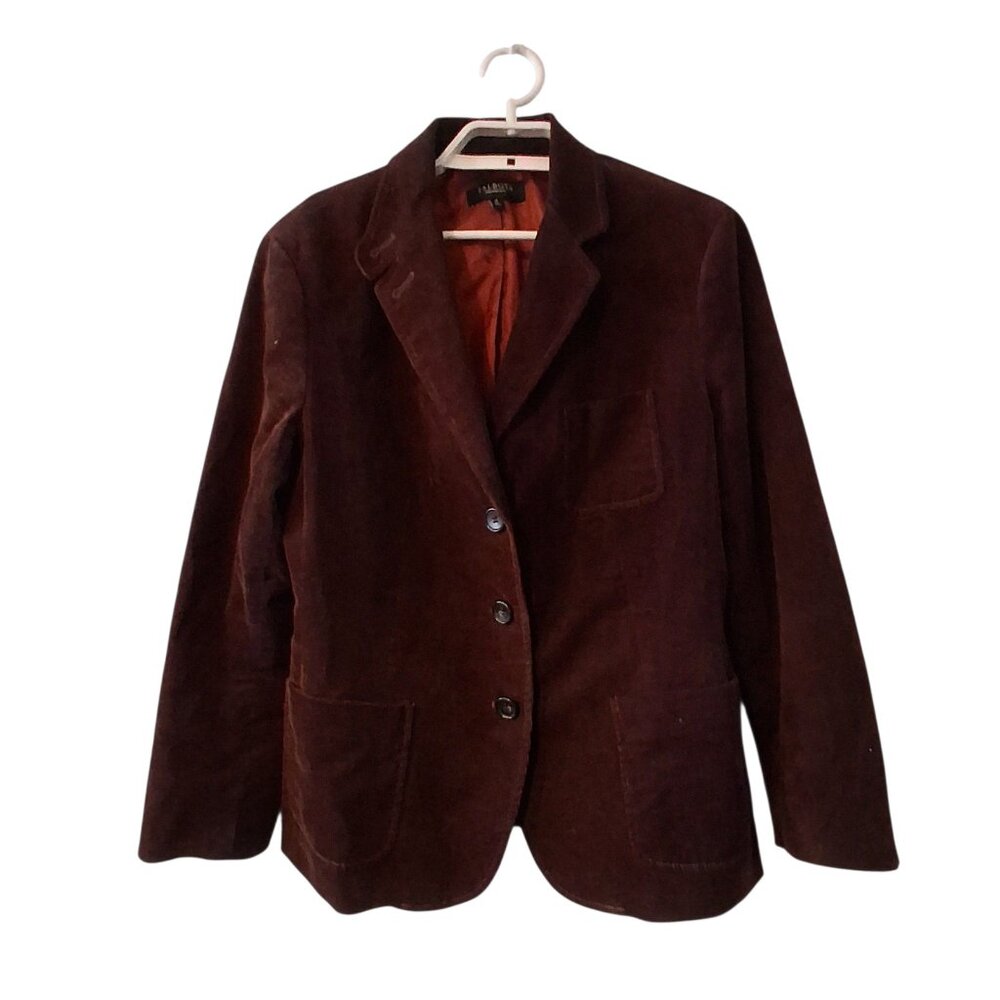 Talbots blazer womens size 14 brown corduroy  vintage ?